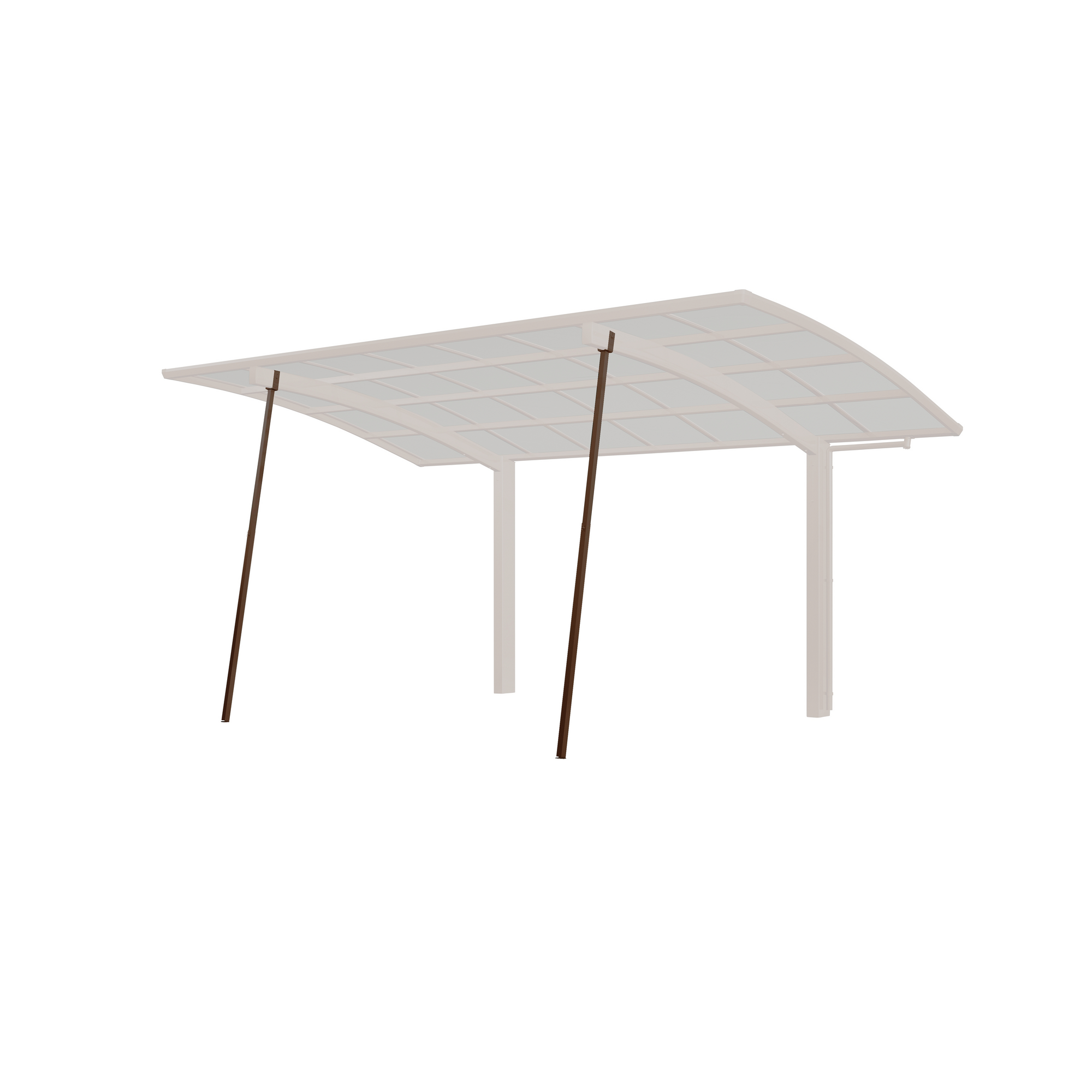 Stützstange für Carports 'Standard' Aluminium mattbraun 169,4 x 4 x 3,5 cm