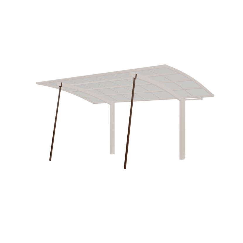 Stützstange für Carports 'Standard' Aluminium mattbraun 169,4 x 4 x 3,5 cm