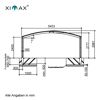 Doppelcarport 'Portoforte Typ 80 M-Ausführung' Aluminium edelstahlfarben 542 x 495 x 298 cm