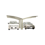 Verkleinertes Bild von Doppelcarport 'Portoforte Typ 80 Y-Ausführung' Aluminium edelstahlfarben 543 x 495 x 298 cm