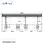 Doppelcarport 'Linea Typ 80 Tandem' Aluminium edelstahlfarben 273 x 983 x 294 cm
