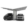 Doppelcarport 'Linea Typ 80 Y-Ausführung' Aluminium edelstahlfarben 548 x 495 x 294 cm