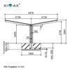 Doppelcarport 'Linea Typ 80 Y-Ausführung' Aluminium edelstahlfarben 548 x 495 x 294 cm