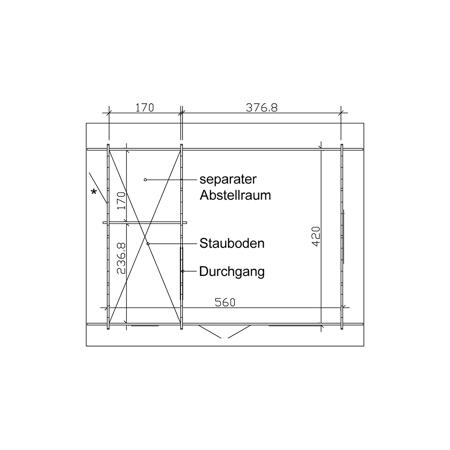 4. Bild von Gartenhaus 'Esbjerg 2' fichtefarben 420 x 560 cm