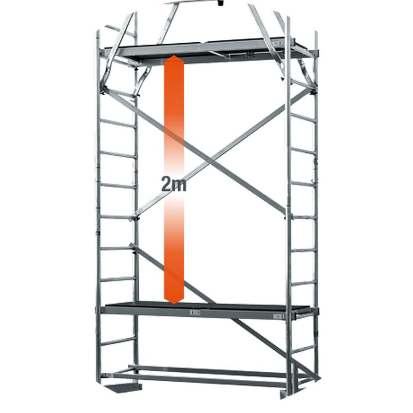 ClimTec Fahrgerüst, Plattformhöhe 2 m