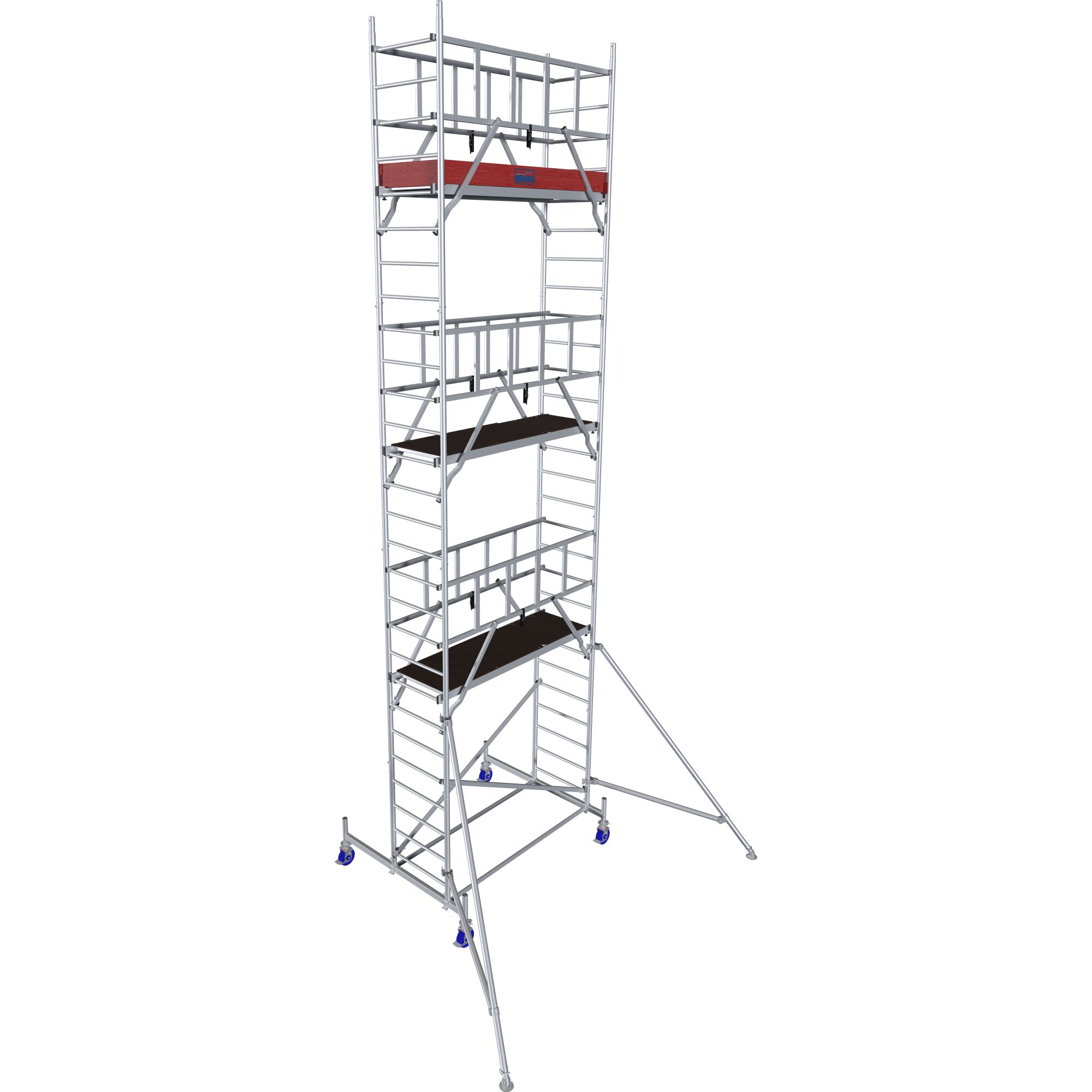 Rollbares Fahrgerüst mit Plattformen