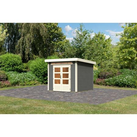 3. Bild von Gartenhaus 'Limbach 3' Fichtenholz terragrau 222 x 244 x 244 cm