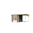 Gartenhaus-Set 'Limbach 3' Fichtenholz terragrau 222 x 479 x 254 cm