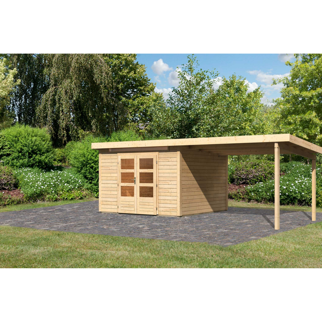 Bild von Gartenhaus-Set 'Limbach 7' Fichtenholz naturbelassen 222 x 599 x 284 cm