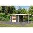 Gartenhaus Limbach 7 Set grau mit A-Dach