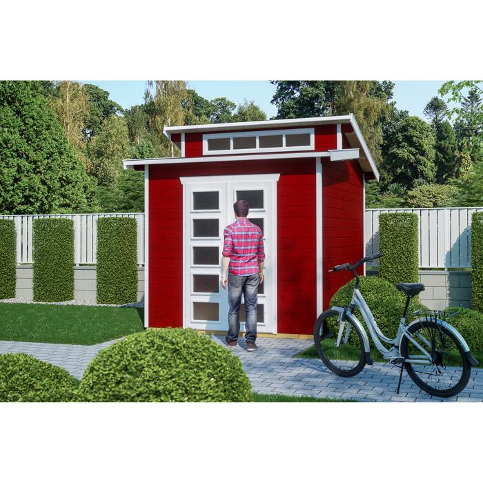 SKAN HOLZ Gartenhaus 'Gent' schwedenrot 250 x 250 cm