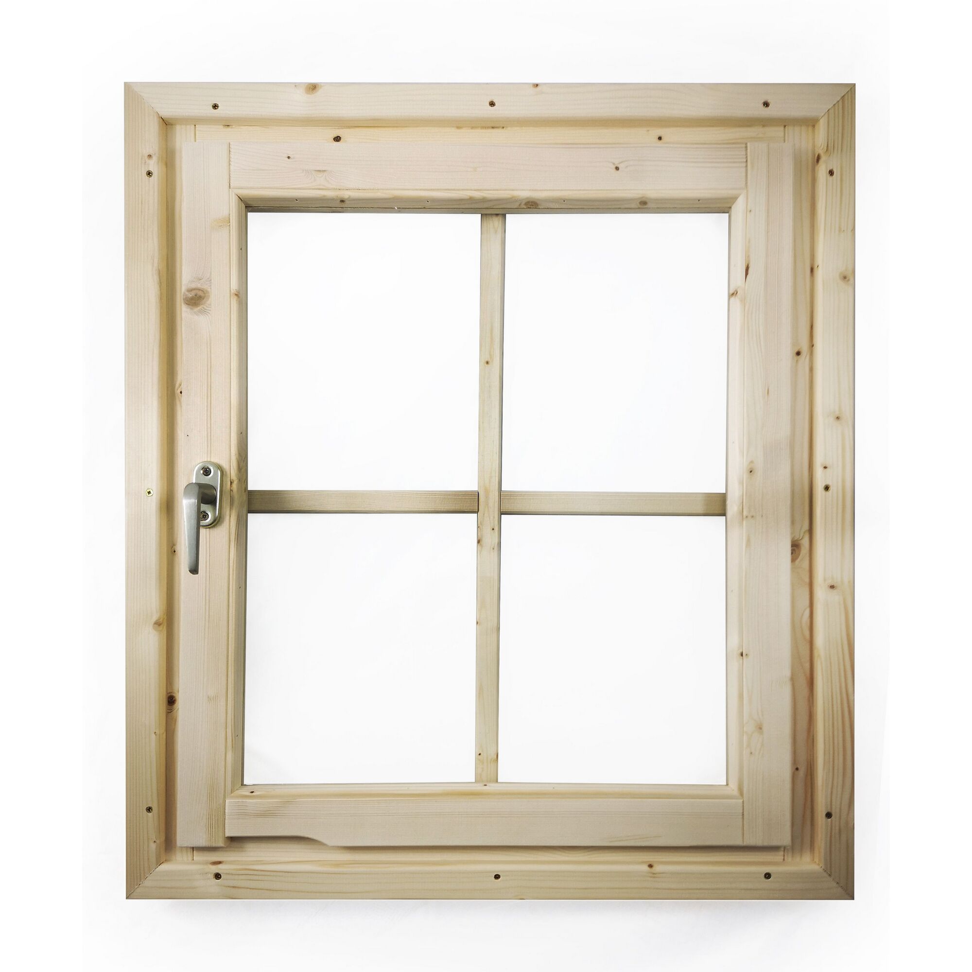 Holzfenster mit Fenstergriff