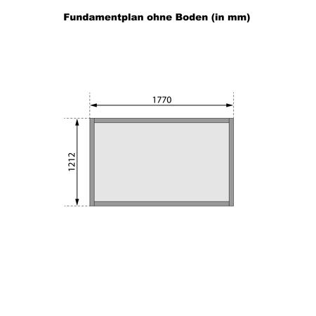 8. Bild von Gartenhaus 'Dahme 1' naturbelassen 180 x 123 x 222 cm