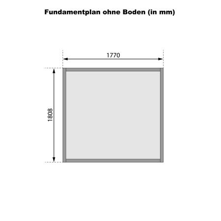 8. Bild von Gartenhaus 'Dahme 3' naturbelassen 180 x 184 x 222 cm