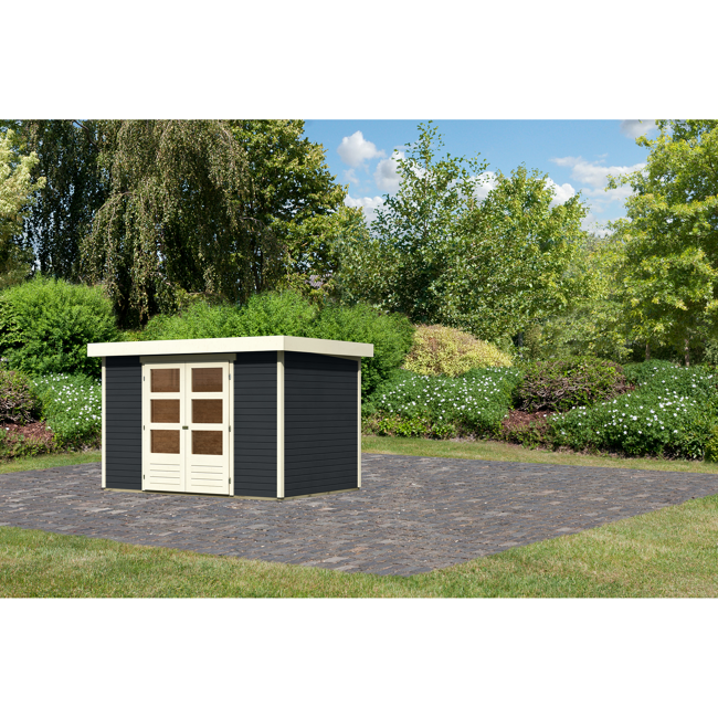 Bild von Gartenhaus 'Dornhan 4' anthrazit 330 x 238 x 211 cm
