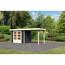 Gartenhaus-Set 'Dornhan 3' anthrazit mit Anbaudach 266 x 238 x 211 cm