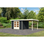Gartenhaus-Set 'Dornhan 6' anthrazit mit Anbaudach 334 x 331 x 216 cm