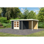 Gartenhaus-Set 'Dornhan 6' anthrazit mit Anbaudach und Rückwand 334 x 331 x 216 cm