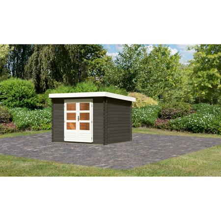 2. Bild von Gartenhaus 'Rieneck 3' terragrau 315 x 273 x 220 cm