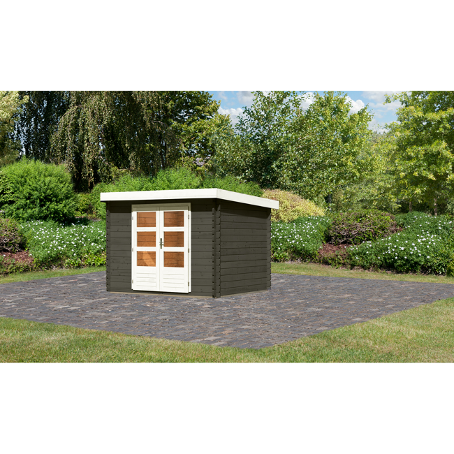 Bild von Gartenhaus 'Rieneck 3' terragrau 315 x 273 x 220 cm