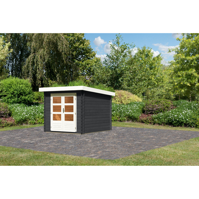 Bild von Gartenhaus 'Rieneck 4' anthrazit 255 x 333 x 222 cm
