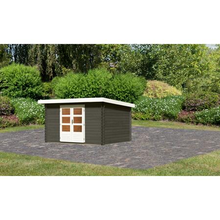 2. Bild von Gartenhaus 'Rieneck 7' terragrau 375 x 333 x 222 cm