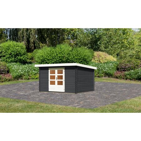 2. Bild von Gartenhaus 'Rieneck 7' anthrazit 375 x 333 x 222 cm