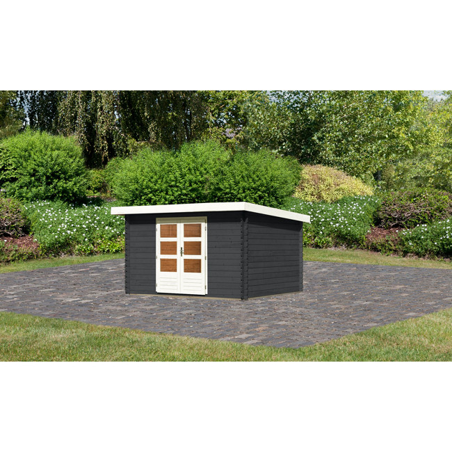 Bild von Gartenhaus 'Rieneck 7' anthrazit 375 x 333 x 222 cm