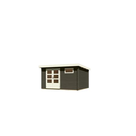 3. Bild von Gartenhaus 'Rieneck 8' terragrau 405 x 333 x 222 cm