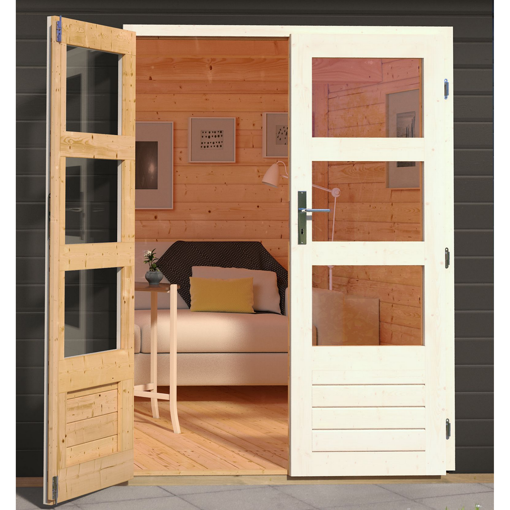 Gartenhaus 'Rieneck 8' anthrazit 405 x 333 x 222 cm