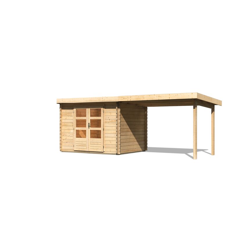 Gartenhaus Rieneck 3 aus Holz mit Überdach
