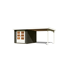 Gartenhaus-Set 'Rieneck 4' terragrau mit Anbaudach 255 x 333 x 222 cm
