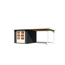 Gartenhaus-Set 'Rieneck 4' anthrazit mit Anbaudach 554 x 333 x 222 cm