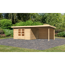 Gartenhaus-Set 'Rieneck 7' natur mit Anbaudach und Rückwand 674 x 333 x 222 x cm