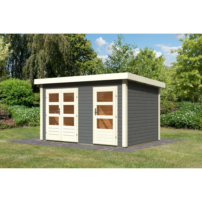 Gartenhaus 'Flehingen 1' terragrau 398 x 273 x 227 cm