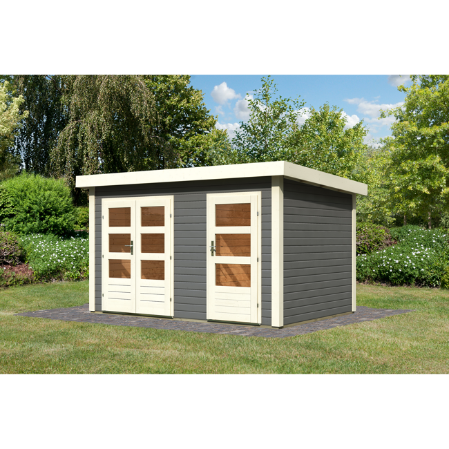 Bild von Gartenhaus 'Flehingen 1' terragrau 398 x 273 x 227 cm
