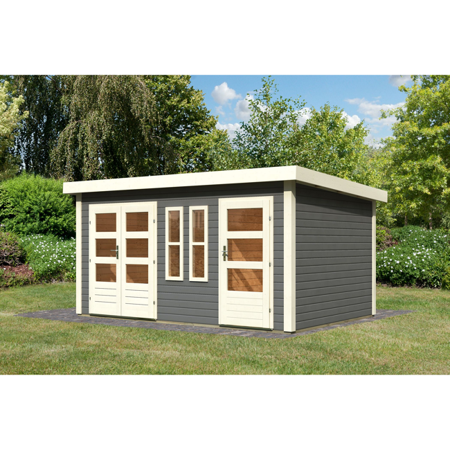 Bild von Gartenhaus 'Flehingen 2' terragrau 458 x 302 x 228 cm