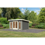 Premium-Gartenhaus 'Borsuma 2' terragrau 406 x 331,5 x 229,5 cm