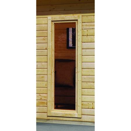 4. Bild von Premium-Gartenhaus-Set 'Borsuma 2' natur mit Anbaudach 724 x 331,5 x 229,5 cm