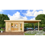 Gartenhaus Borsuma Premium 3 mit überdachter Terrasse