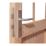 Verkleinertes Bild von Blockbohlenhaus-Set 'Rieneck 4' Fichtenholz anthrazit mit Anbaudach und Rückwand 519 x 297 x 222 cm