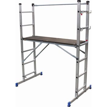 Faltbares Alu-Gerüst mit Arbeitsbrett