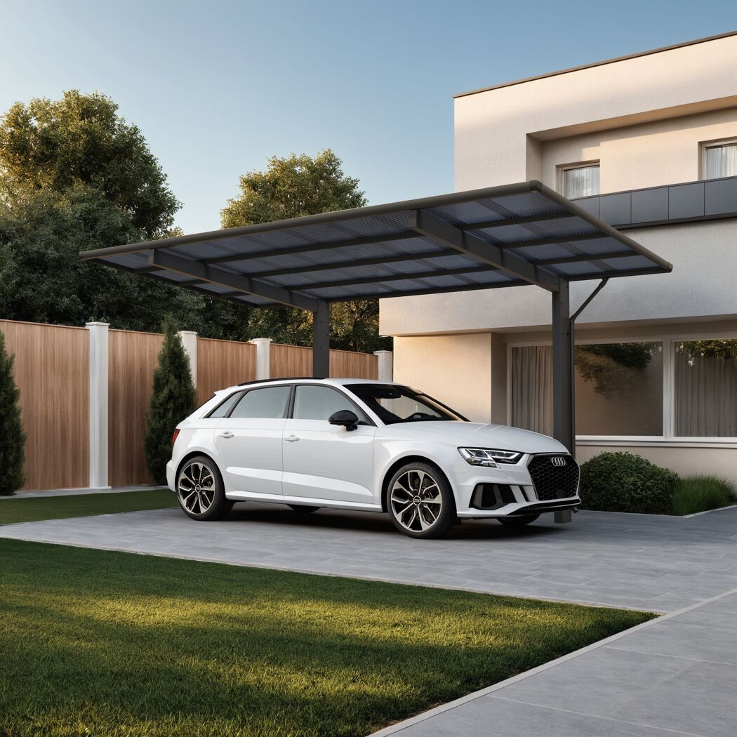 Carport 'Wing 80' anthrazit 276 x 531 x 284 cm