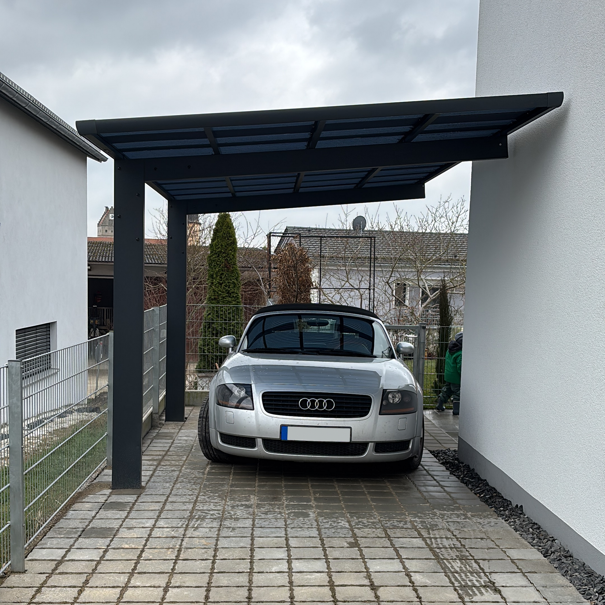 Carport 'Wing 80' anthrazit 276 x 531 x 284 cm