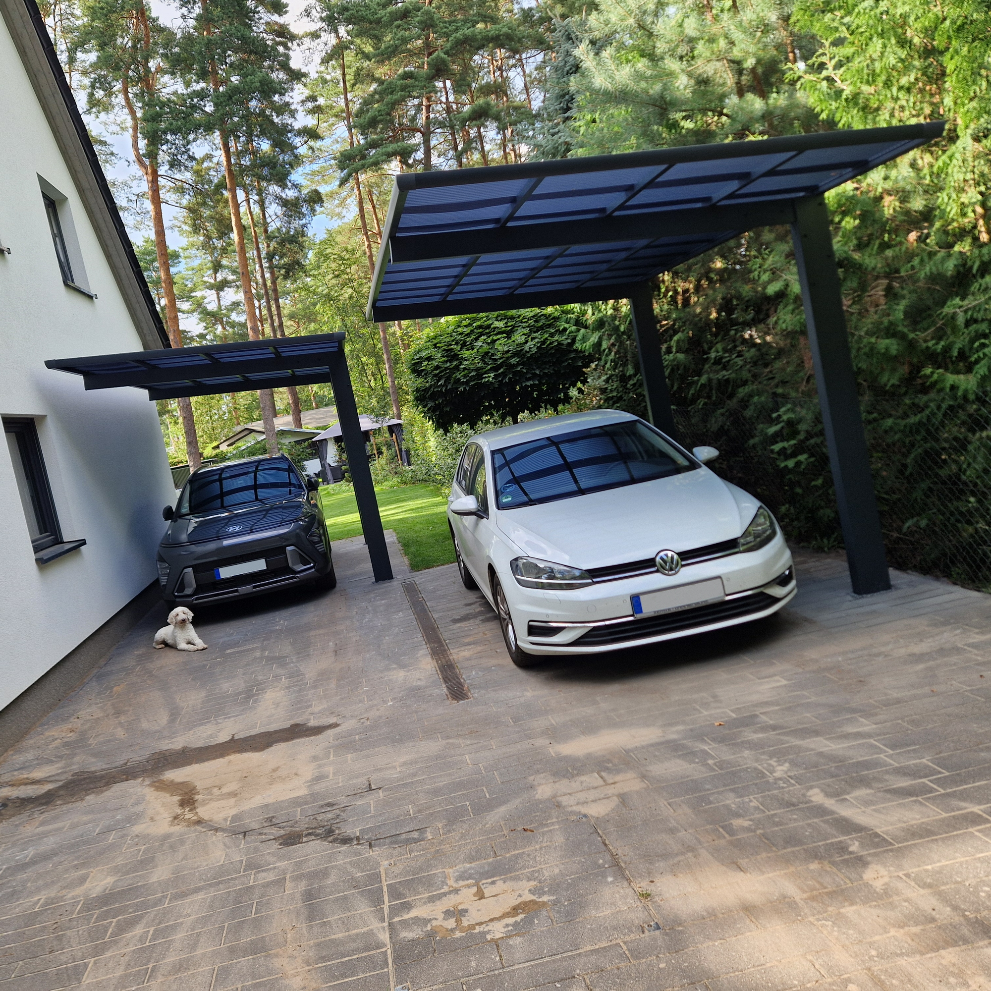 Carport 'Wing 80' anthrazit 276 x 531 x 284 cm