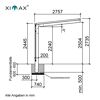 Carport 'Wing 80' anthrazit 276 x 531 x 284 cm