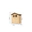 Gerätehaus aus Holz mit Maßen