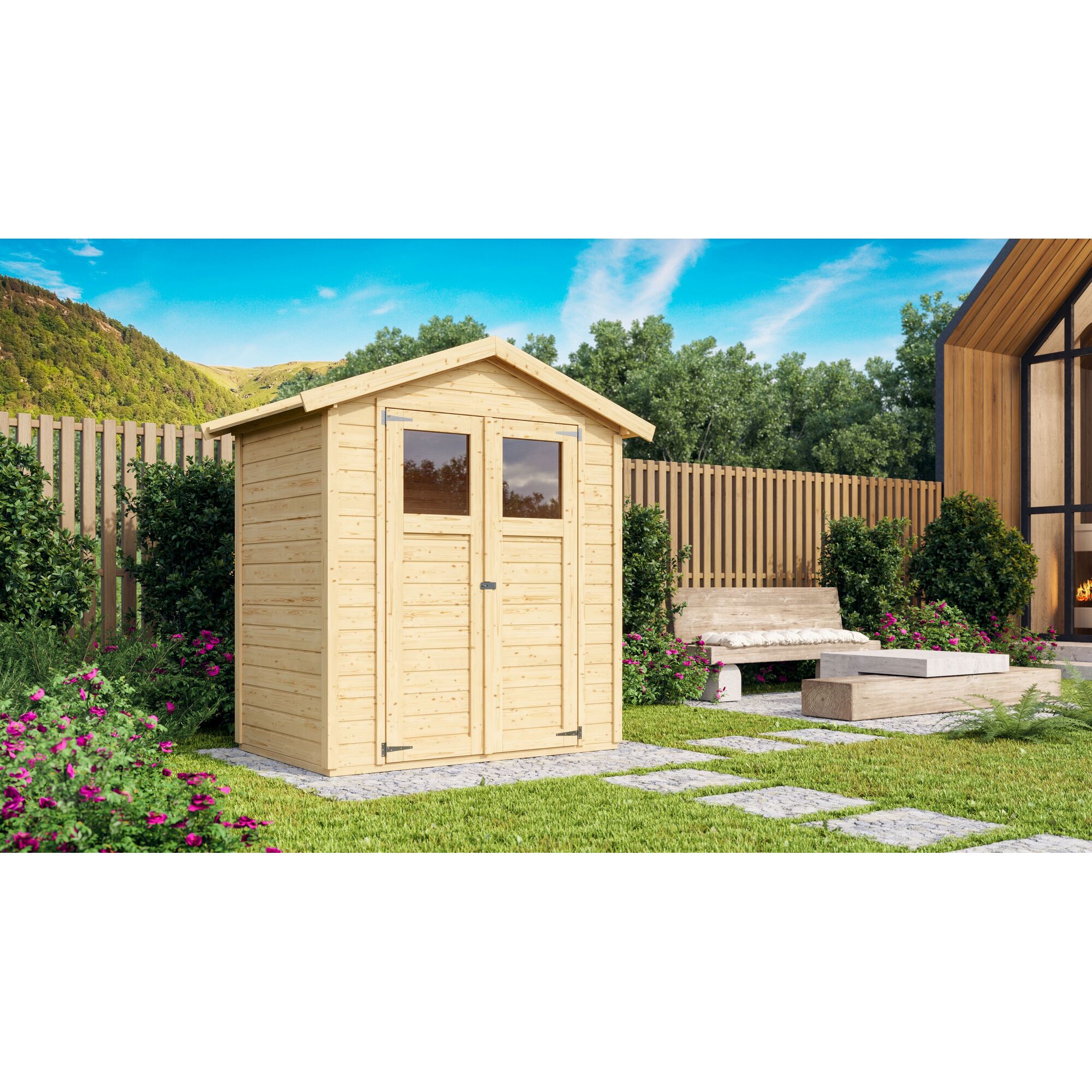 Kleines Gartenhaus aus Holz