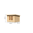Kleines Gartenhaus aus Holz mit Doppeltür und Maßen