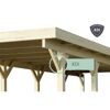 KDI-Logo auf Carport-Konstruktion